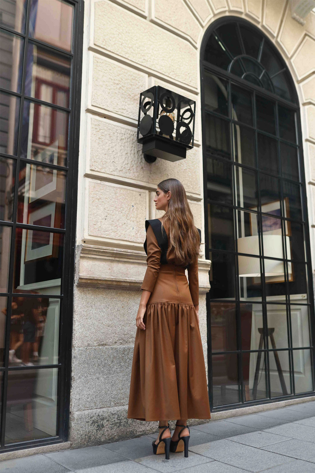 Falda Voltaire Chocolate