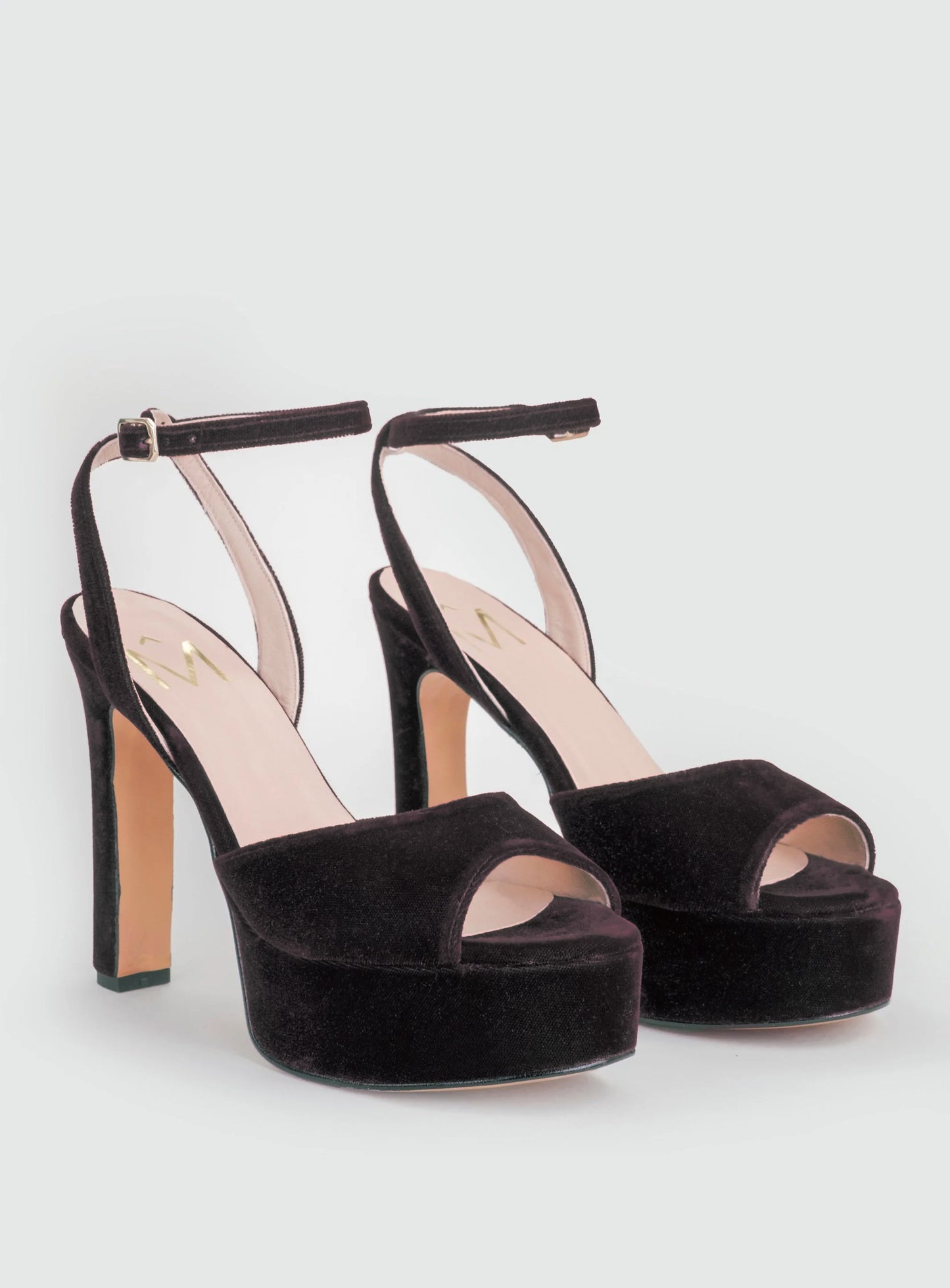 Sandalia Lottie Terciopelo Chocolate