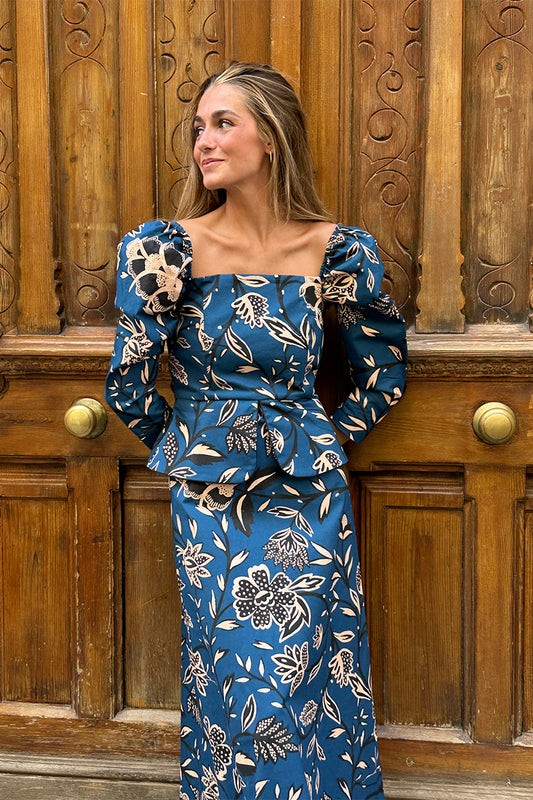 Vestido Fleur Azul