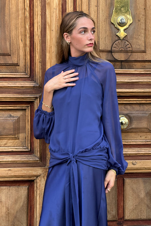 Vestido Charme Bleu