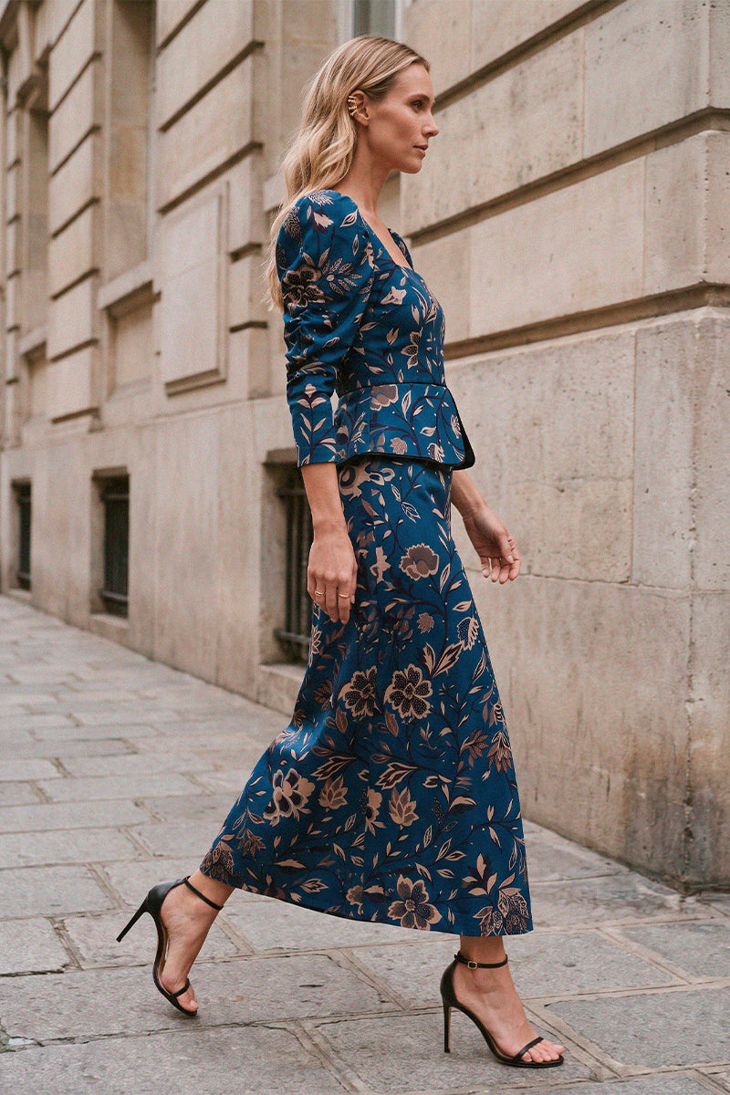 Vestido Fleur Azul