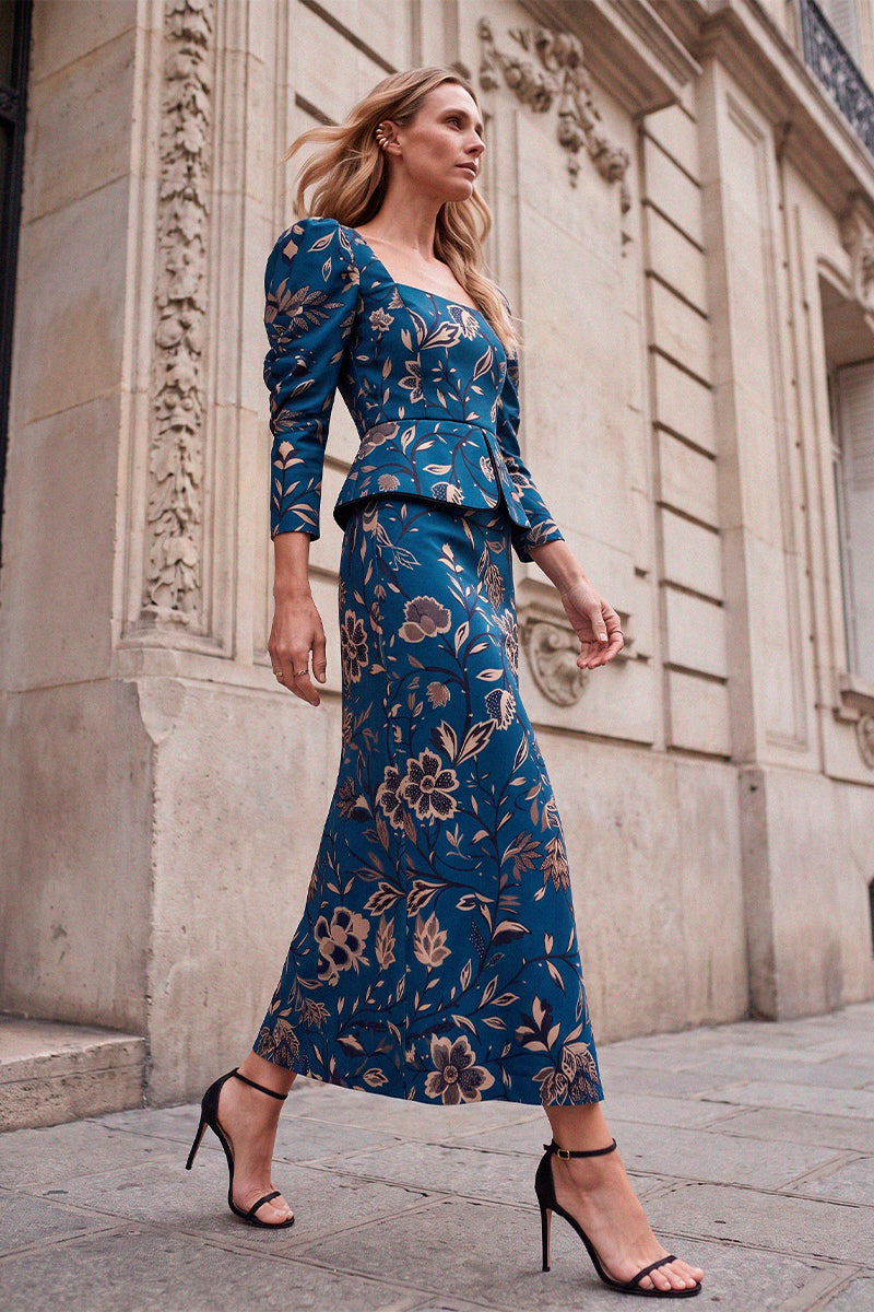 Vestido Fleur Azul