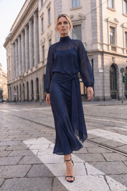 Vestido Charme Bleu