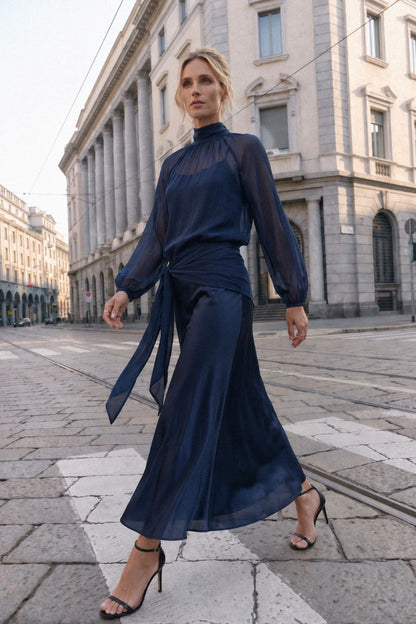 Vestido Charme Bleu