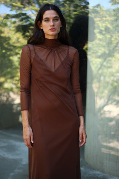 Vestido Coello Chocolate