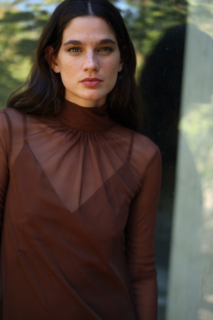 Vestido Coello Chocolate