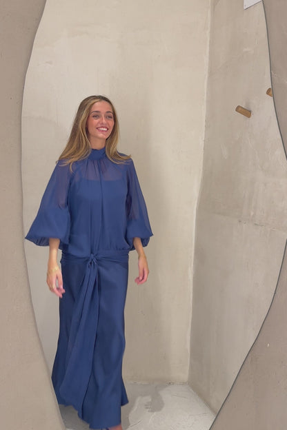Vestido Charme Bleu