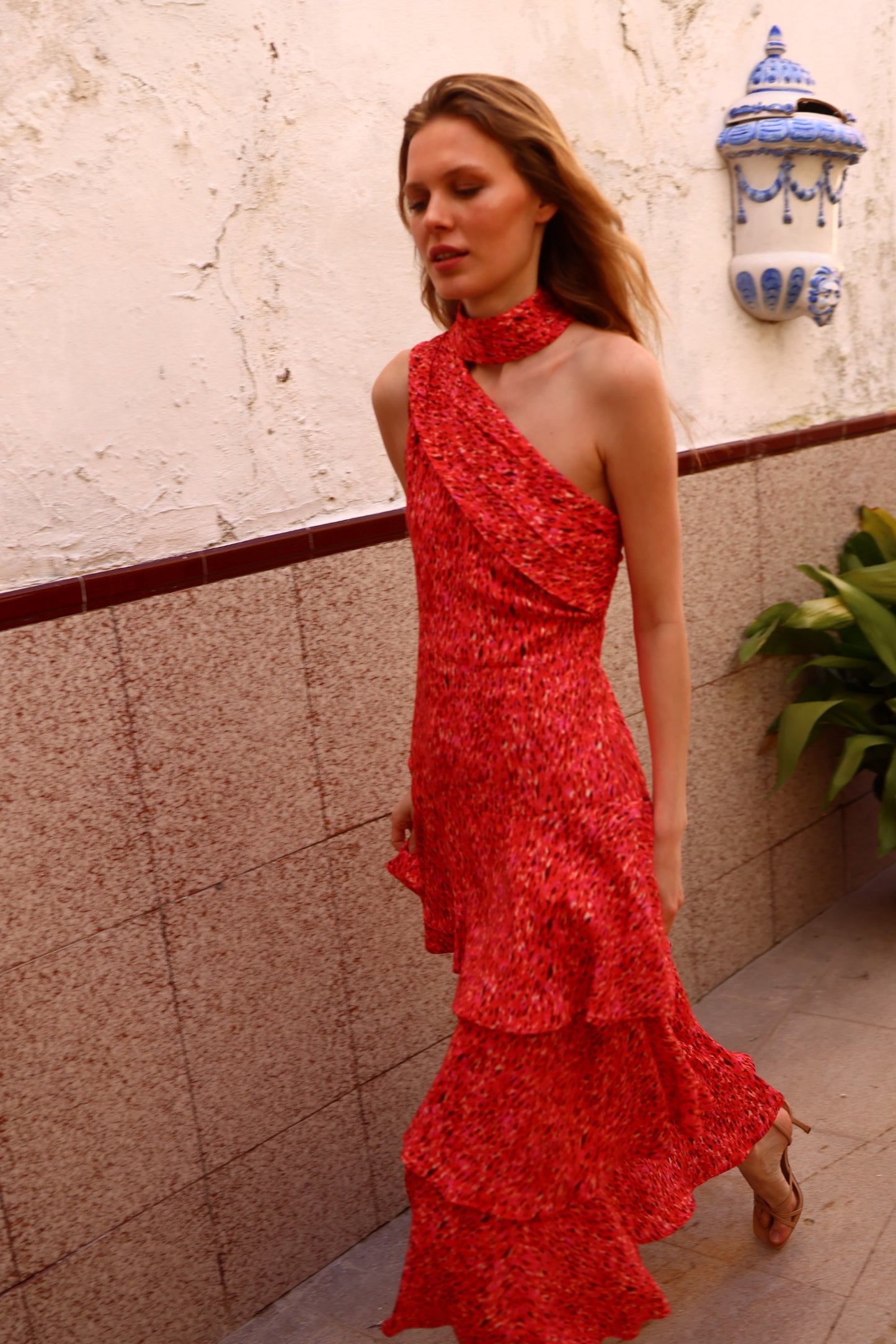 Vestido Calima movimiento falda fluida